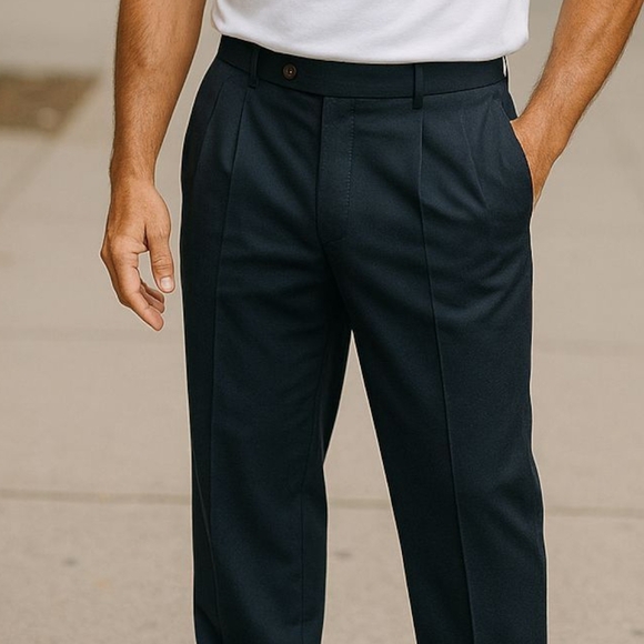 Tommy Bahama Men's Silk/Cotton Pleated Front Dress Pants Khaki Tan 40x30 Resort - Picture 2 of 10